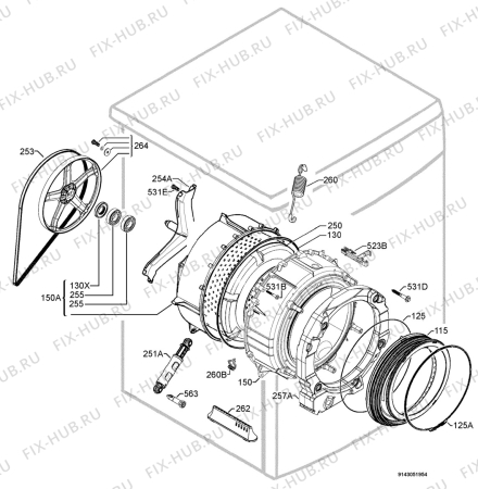 Взрыв-схема стиральной машины Zanussi ZWG5101 - Схема узла Functional parts 267